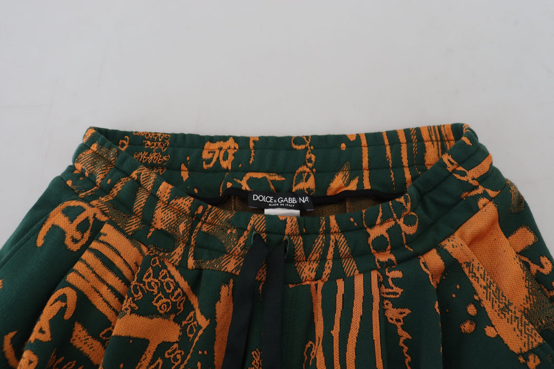 Multicolor silk blend jogger cargo pants