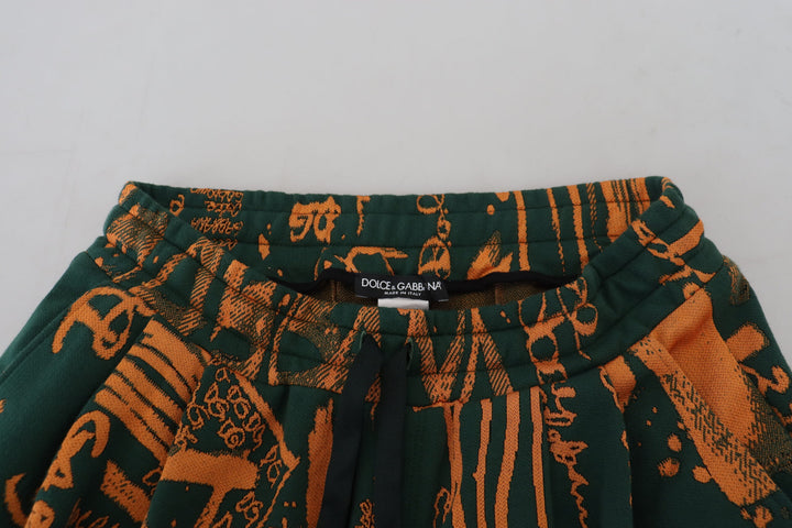 Multicolor silk blend jogger cargo pants