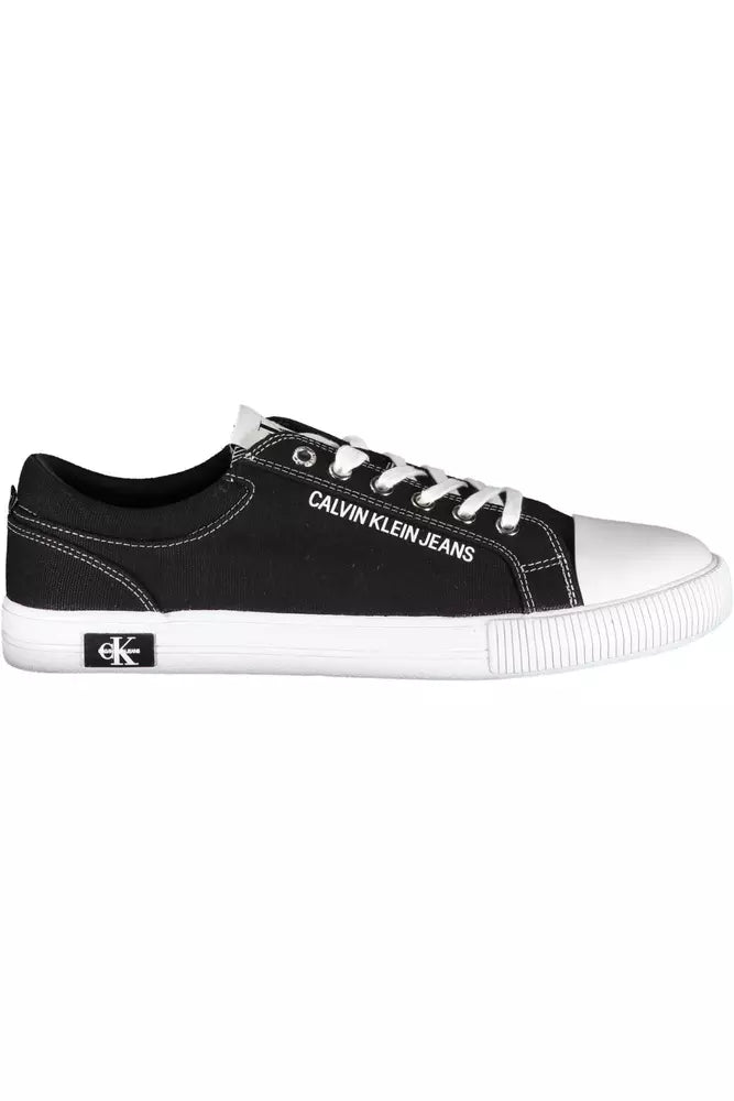 Calvin Klein Schwarz Baumwolle Männer Sneaker