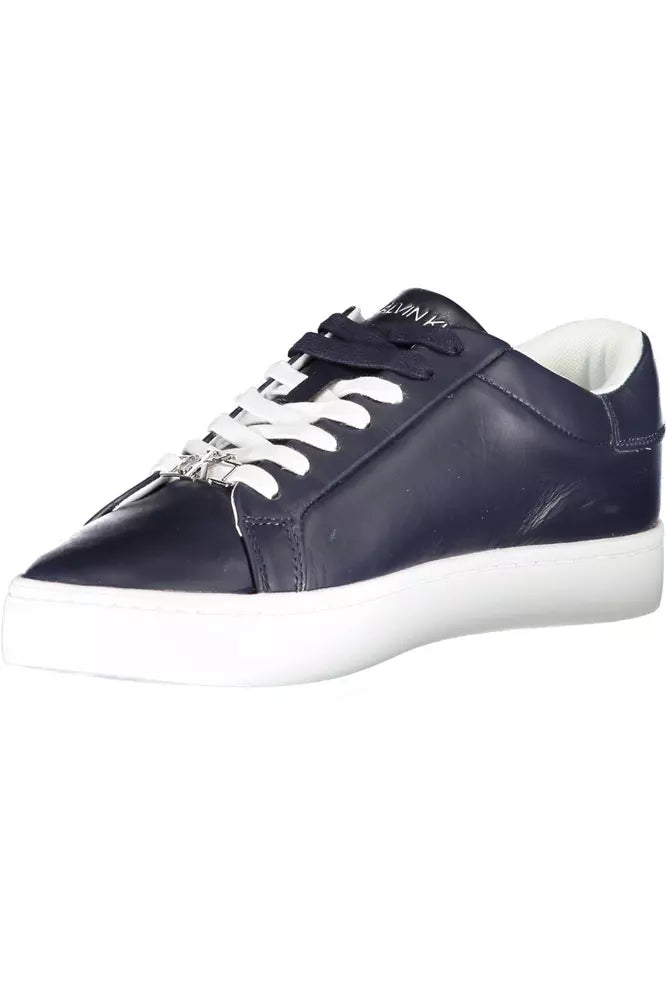 Calvin Klein Blaue Leder Herren Sneaker