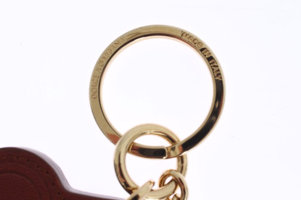 Braunes Leder Miss SICILY Gold Finder Kette Schlüsselanhänger
