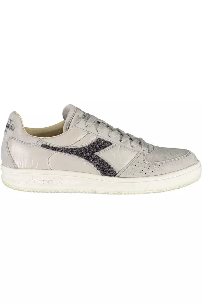 Diadora Graue Leder Damen Sneaker