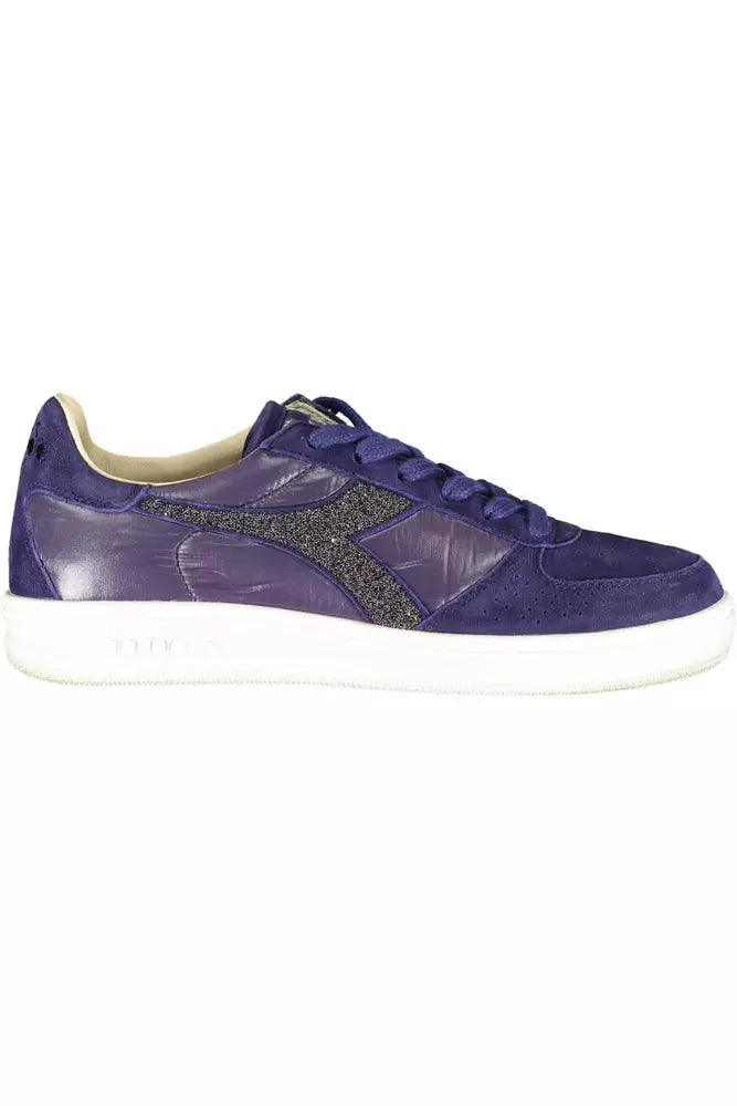 Diadora Blaue Leder Damen Sneaker