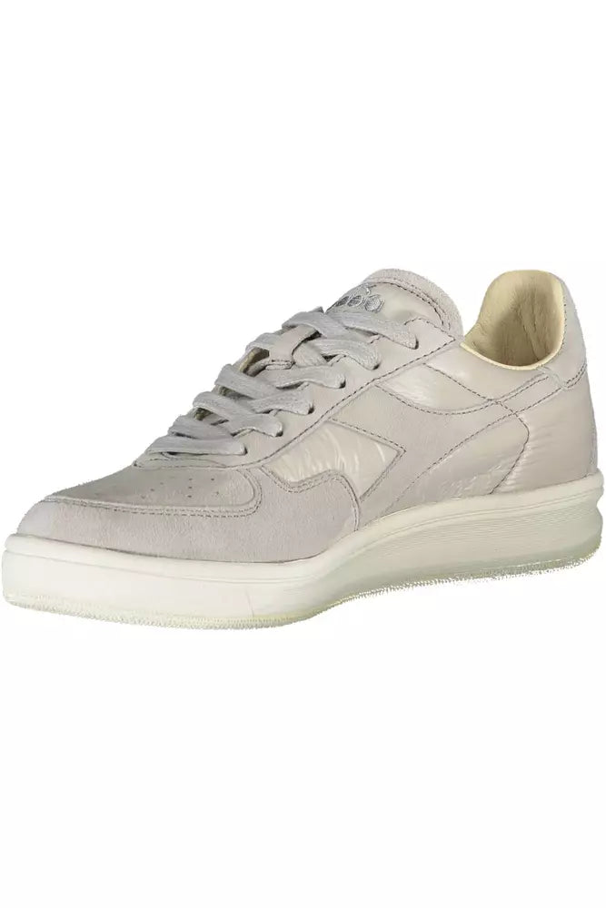 Diadora Graue Leder Damen Sneaker