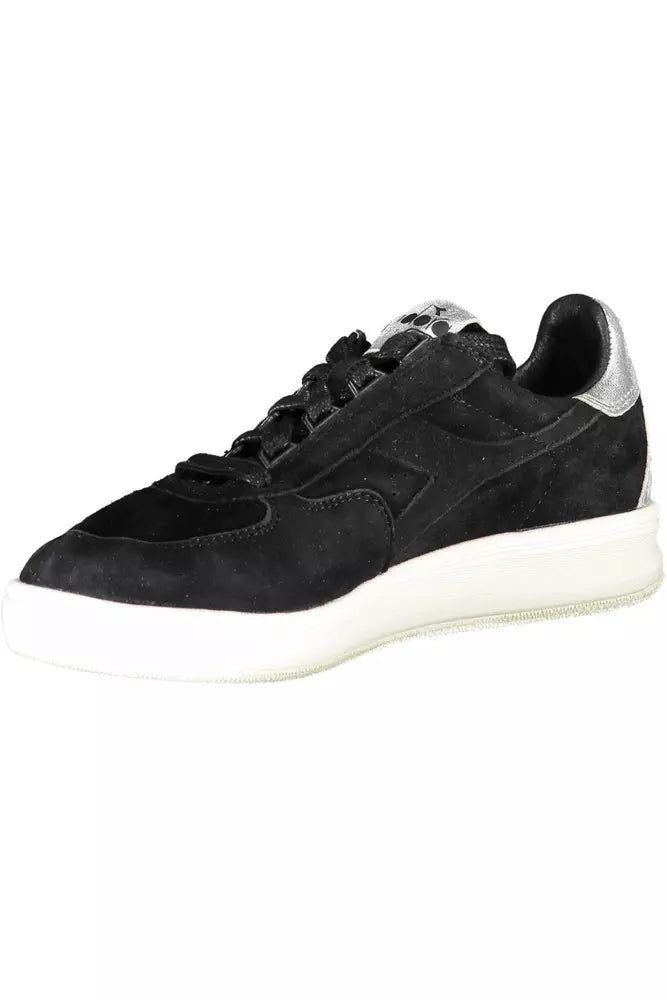 Diadora Schwarzes Leder Damen Sneaker