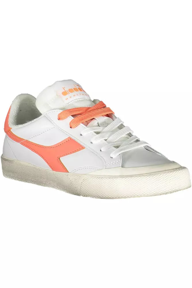 Diadora Weißes Leder Damen Sneaker