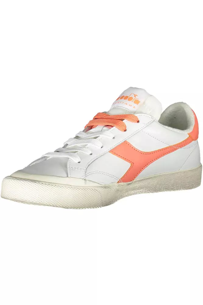 Diadora Weißes Leder Damen Sneaker