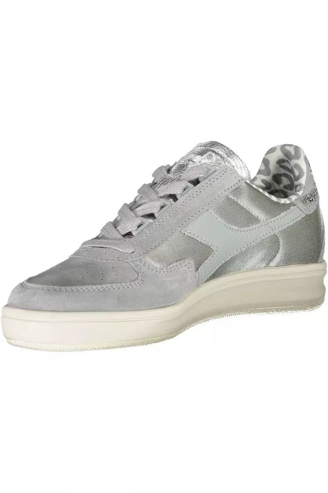 Diadora Graue Leder Damen Sneaker