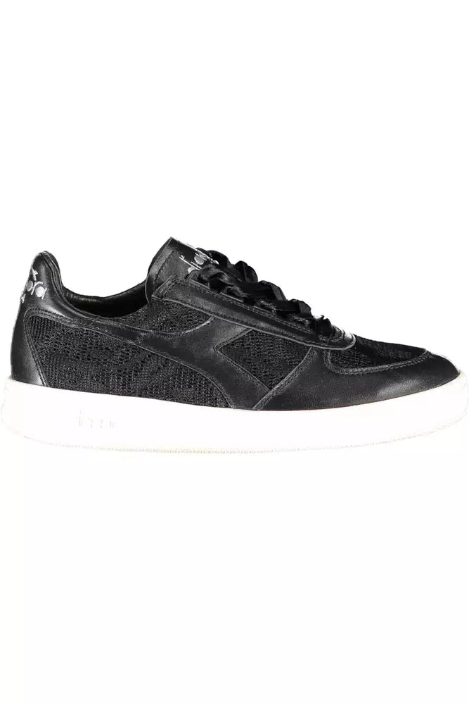 Diadora Schwarzes Leder Damen Sneaker