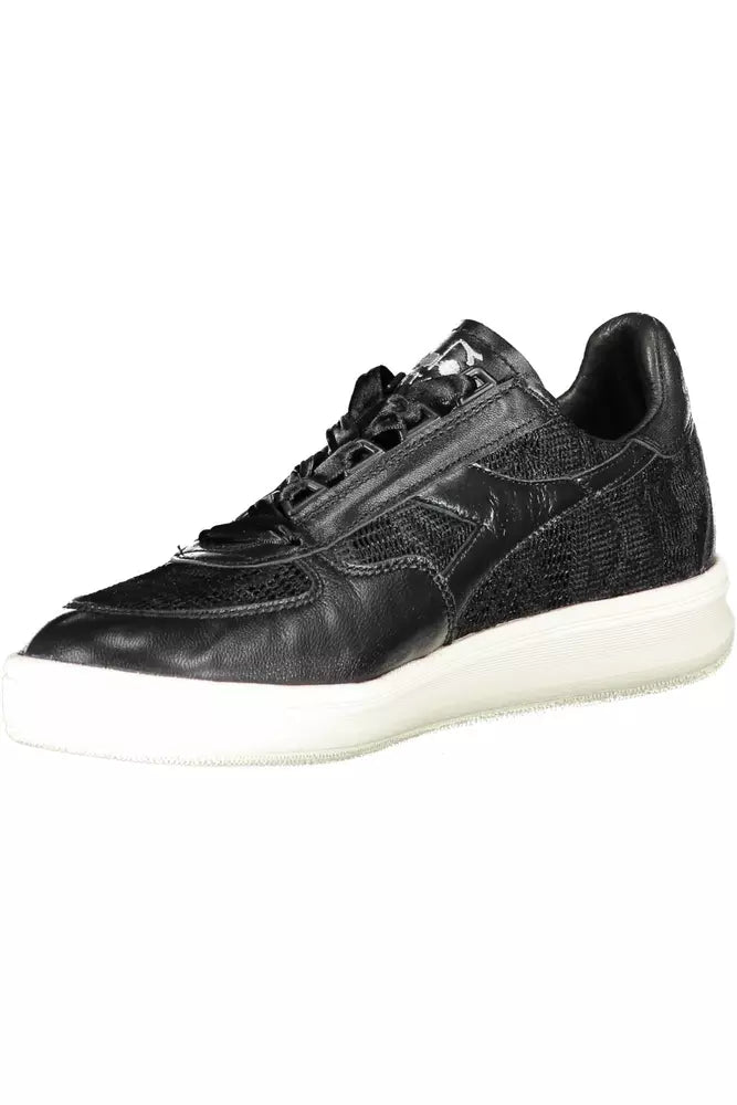 Diadora Schwarzes Leder Damen Sneaker