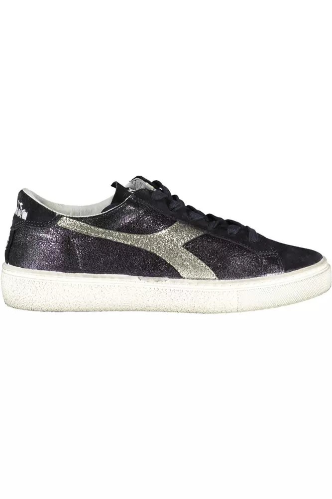 Diadora Schwarzes Leder Damen Sneaker