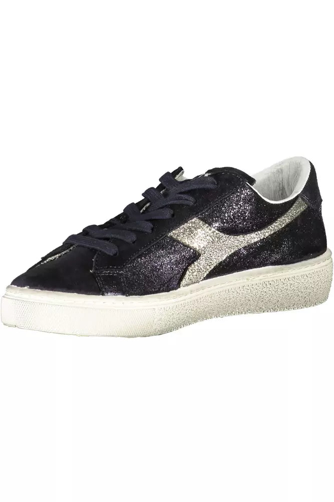 Diadora Schwarzes Leder Damen Sneaker