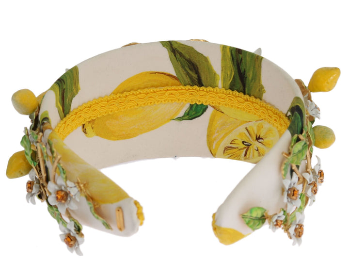 Gelbe Zitronen Sizilien Kristall Diadem Tiara Stirnband