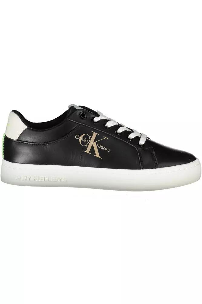 Calvin Klein Schwarzer Polyester Damen Sneaker