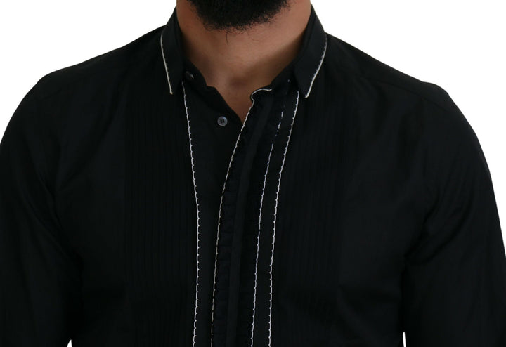 Elegant slim fit tuxedo shirt