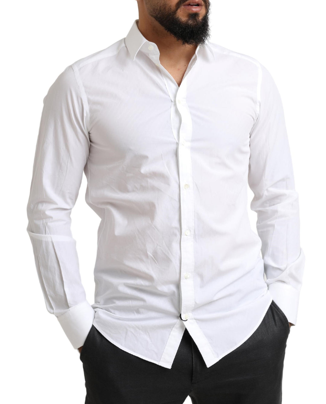 Weißes MARTINI Baumwollkleid Formelles Hemd