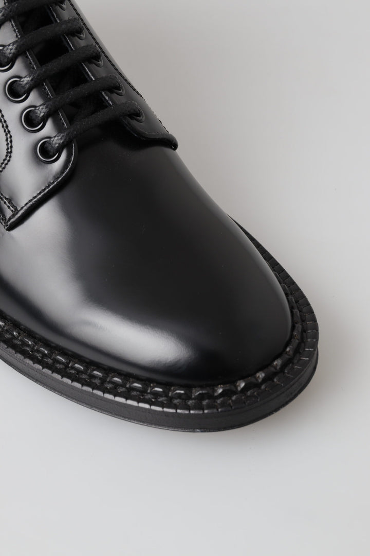 Dolce & Gabbana Elegante schwarze Lederstiefel für Männer