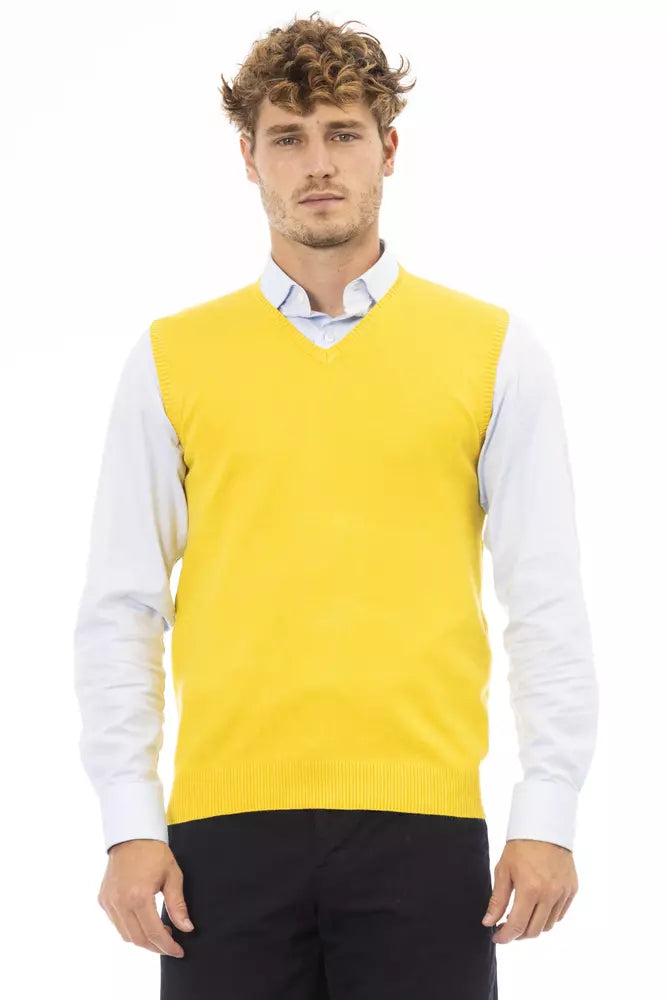 Yellow viscose men's vest