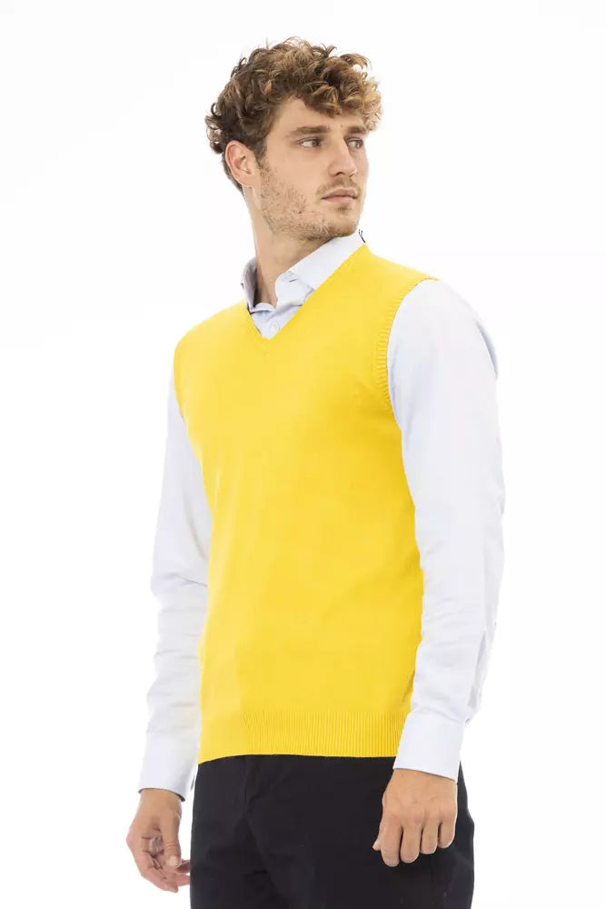 Yellow viscose men's vest