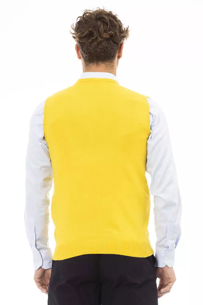 Yellow viscose men's vest