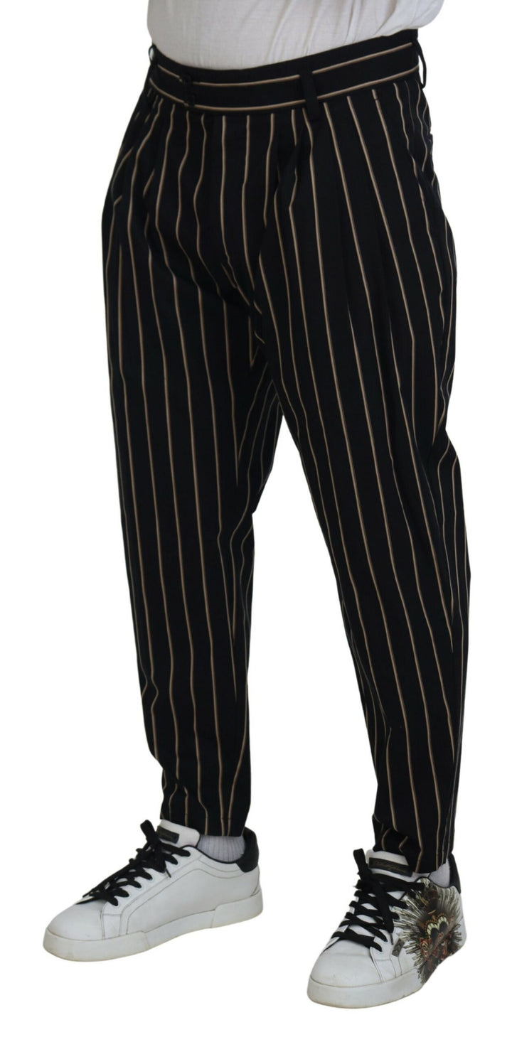 Elegant striped chino tapered trousers