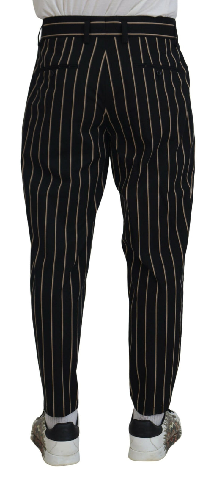 Elegant striped chino tapered trousers