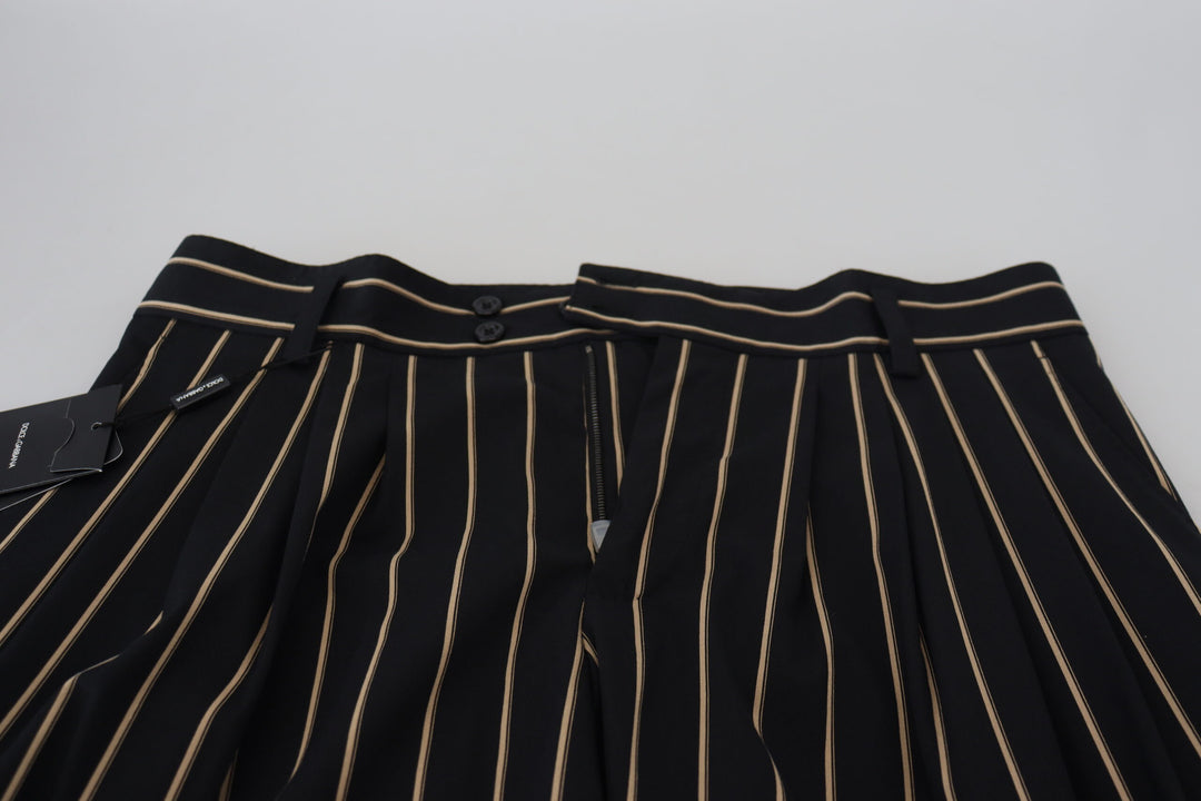 Elegant striped chino tapered trousers
