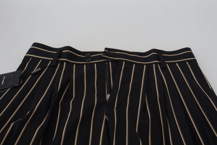 Elegant striped chino tapered trousers