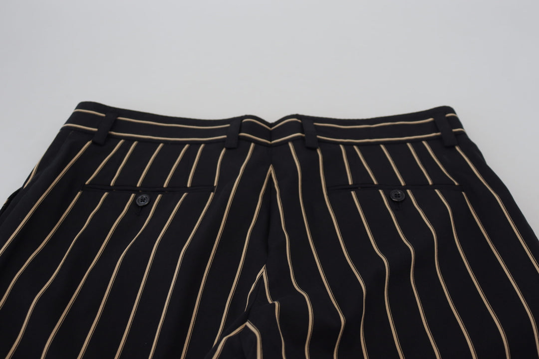 Elegant striped chino tapered trousers
