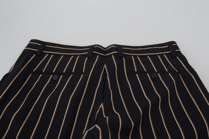 Elegant striped chino tapered trousers
