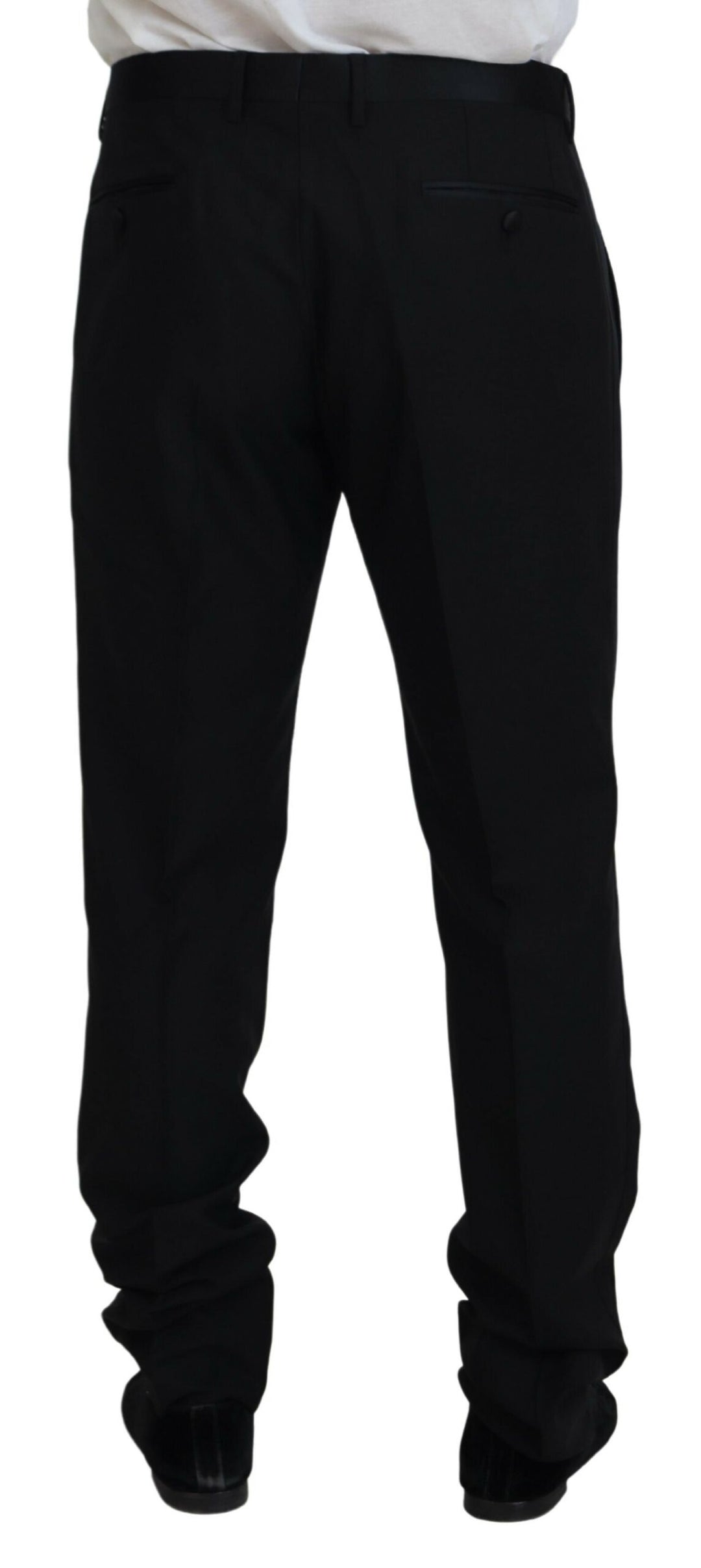 Schwarzes Kleid Wolle Seide Hose Hose