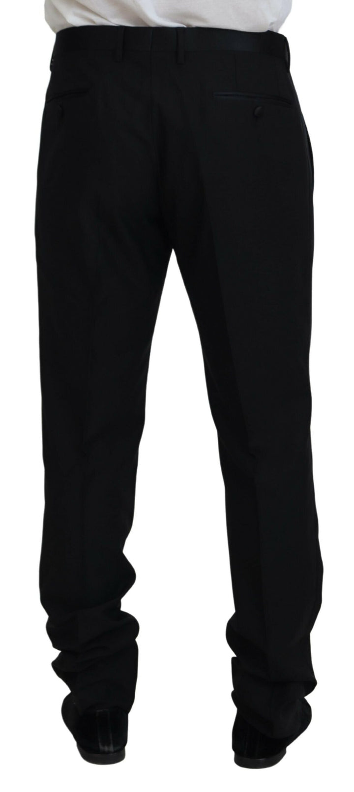 Schwarzes Kleid Wolle Seide Hose Hose