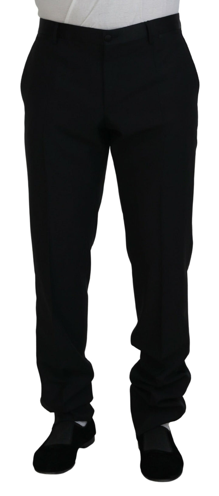 Schwarzes Kleid Wolle Seide Hose Hose