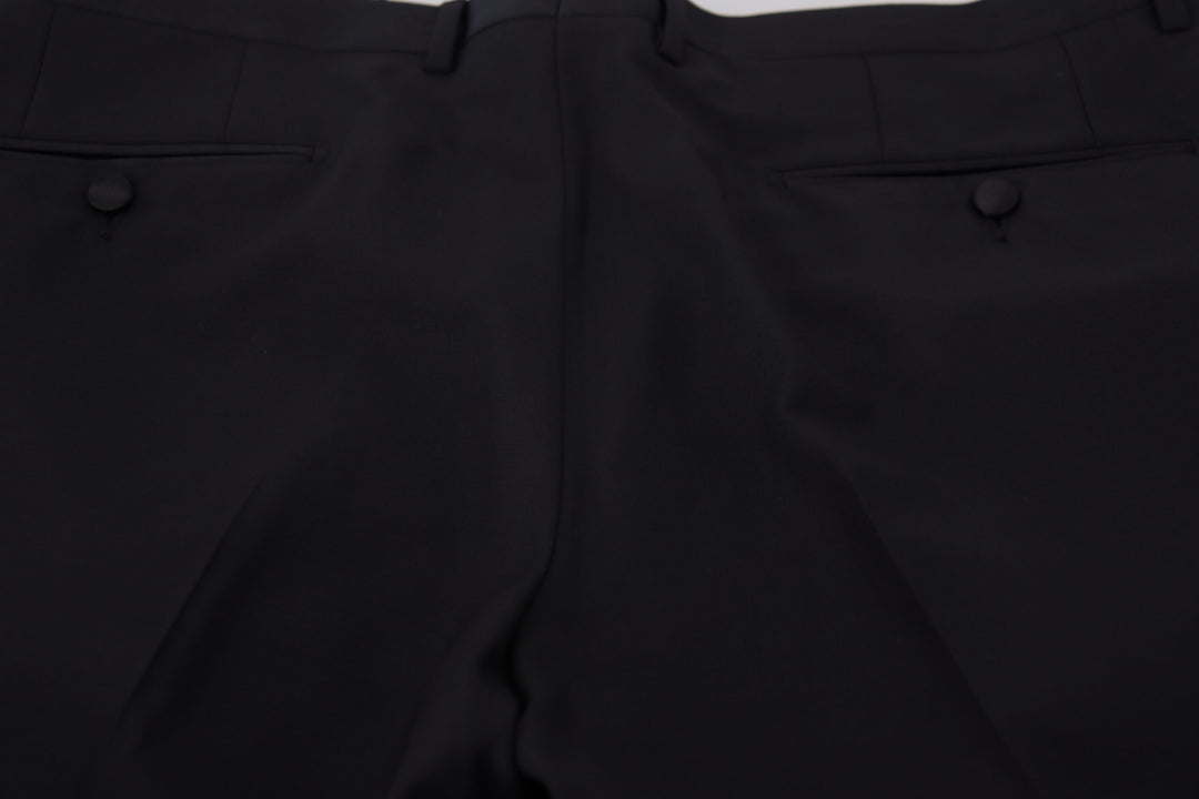 Schwarzes Kleid Wolle Seide Hose Hose