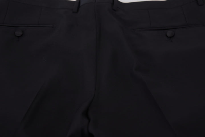 Schwarzes Kleid Wolle Seide Hose Hose
