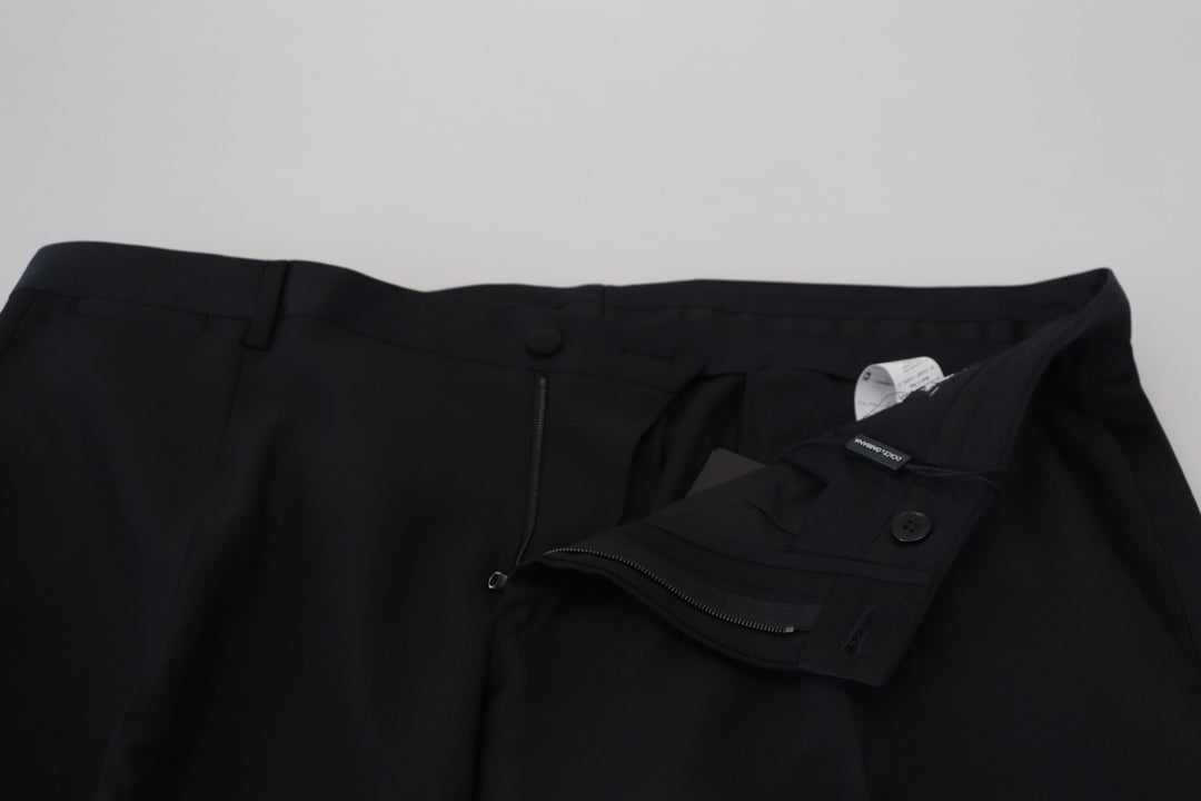 Schwarzes Kleid Wolle Seide Hose Hose