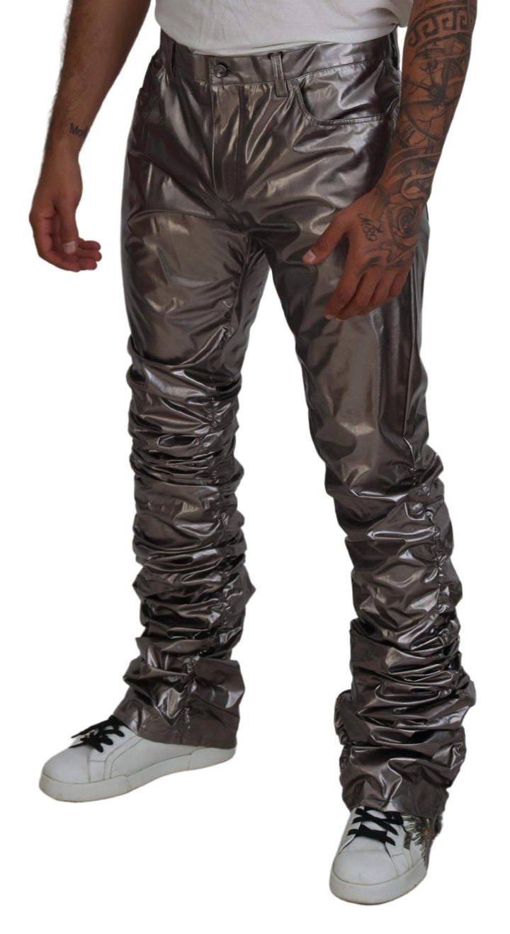 Silberne Metallic-Nylon-Stretch-Hose