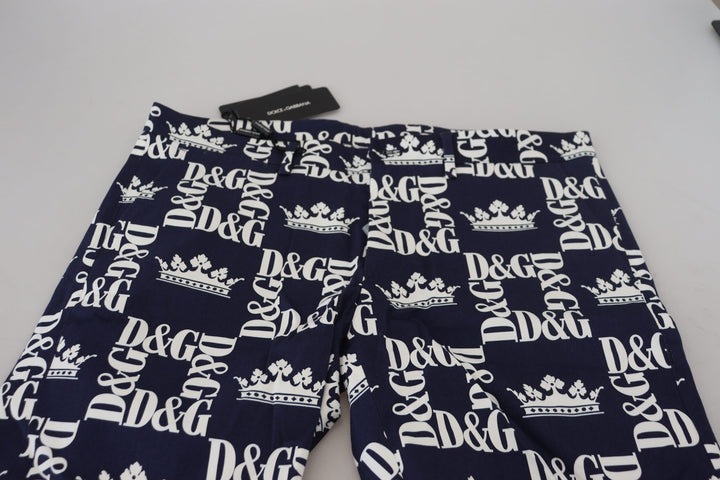 Casual chinos with crown print shorts