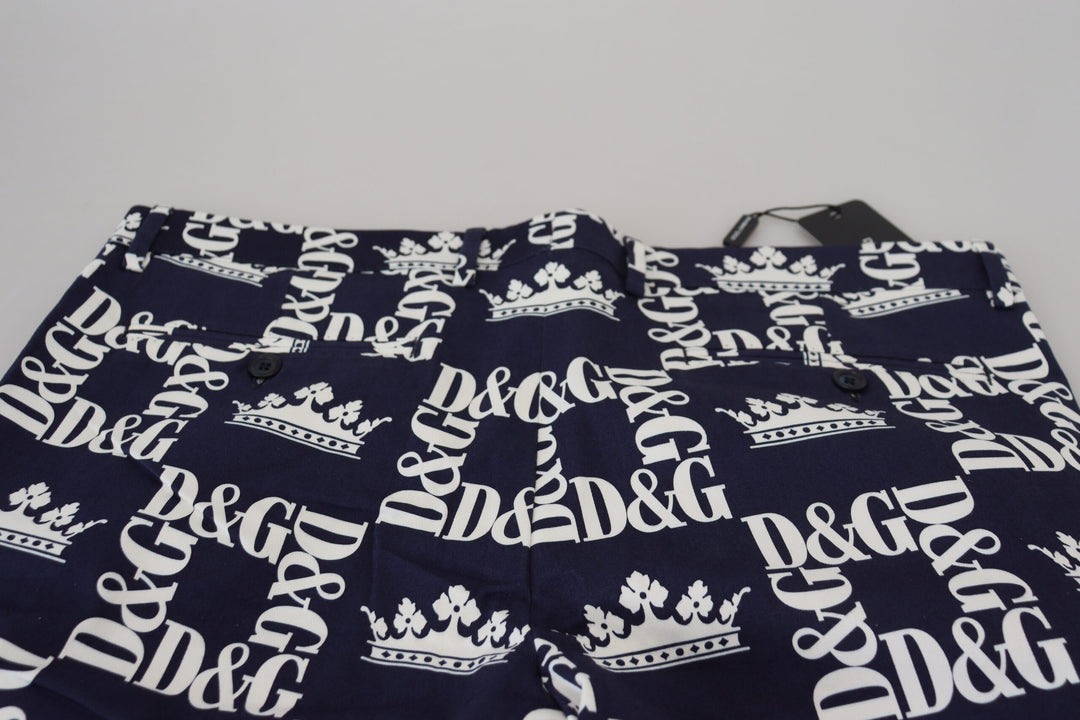 Casual chinos with crown print shorts