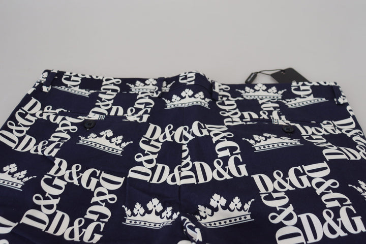 Casual chinos with crown print shorts