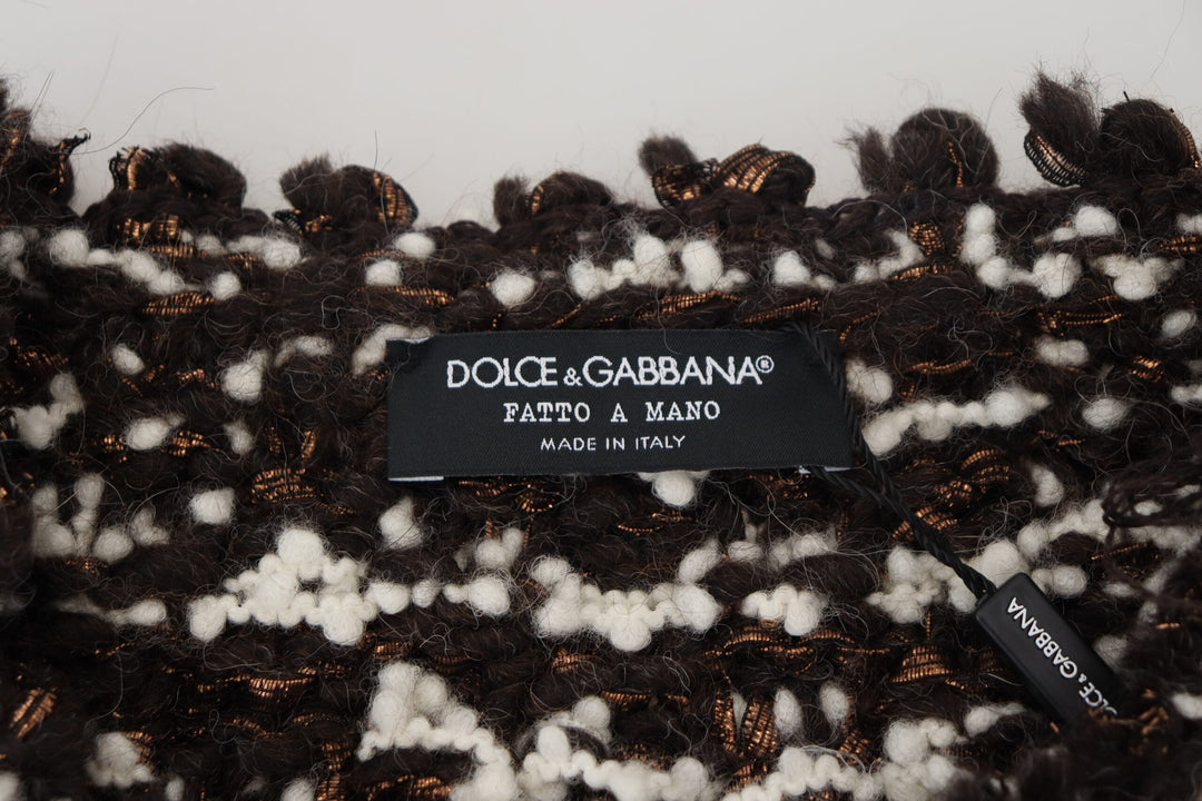 Dolce & Gabbana Eleganter Bronze-Strickpullover