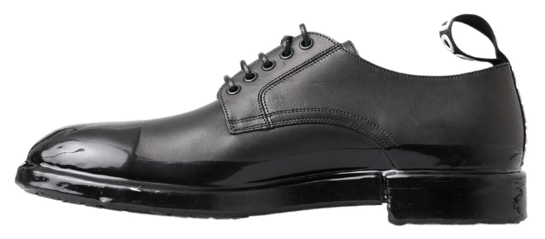 Dolce & Gabbana Elegante Derby-Schnürschuhe aus Leder in Schwarz