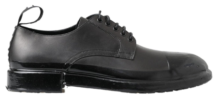 Dolce & Gabbana Elegante Derby-Schnürschuhe aus Leder in Schwarz