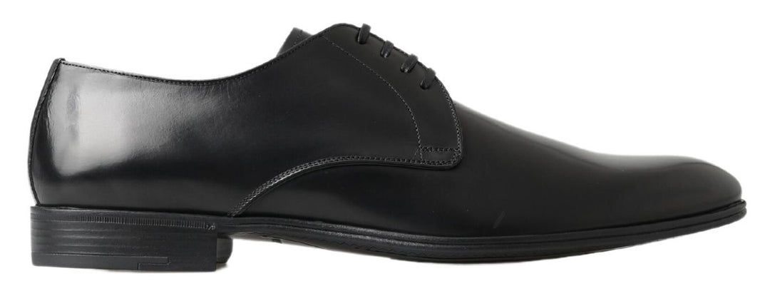 Dolce & Gabbana Klassische Derby-Schuhe aus schwarzem Leder