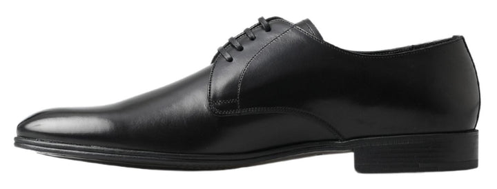 Dolce & Gabbana Klassische Derby-Schuhe aus schwarzem Leder