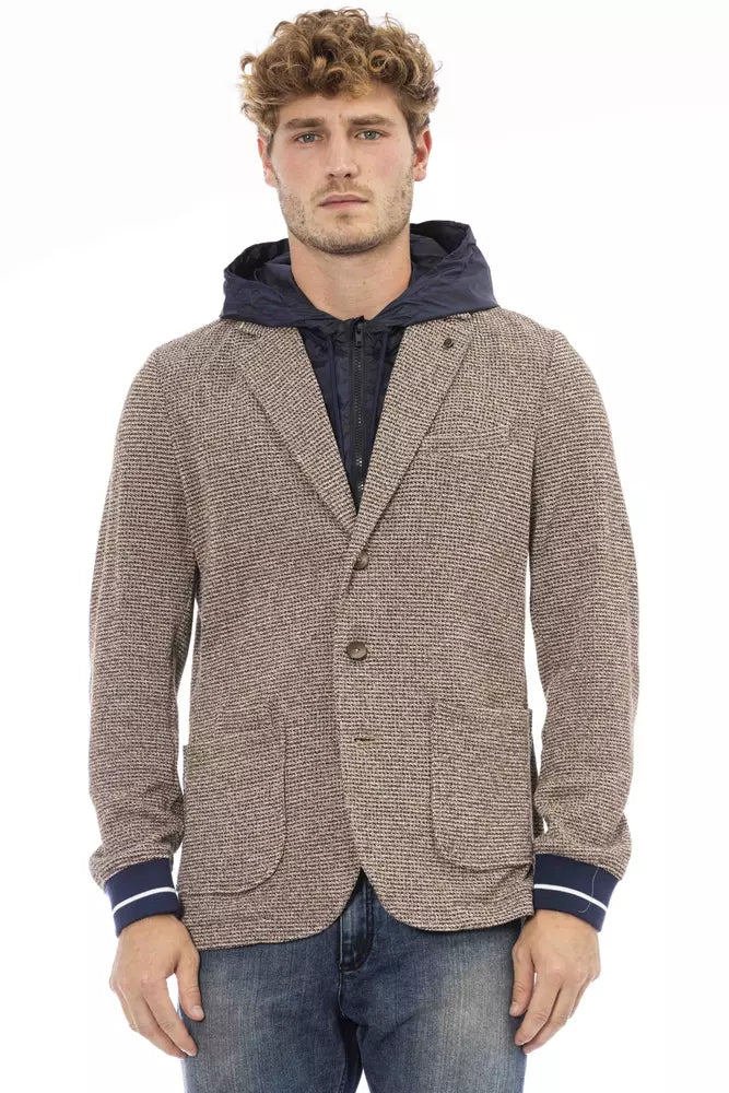 Stylish waterproof fabric jacket with hood