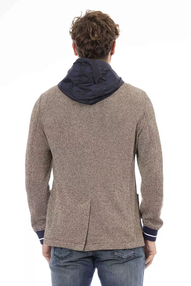Stylish waterproof fabric jacket with hood