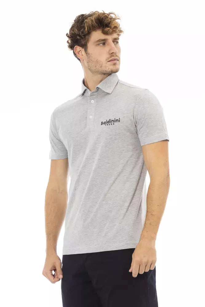 Graue Baumwolle Männer Polo