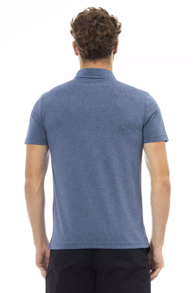 Blaues Baumwoll-Poloshirt für Männer