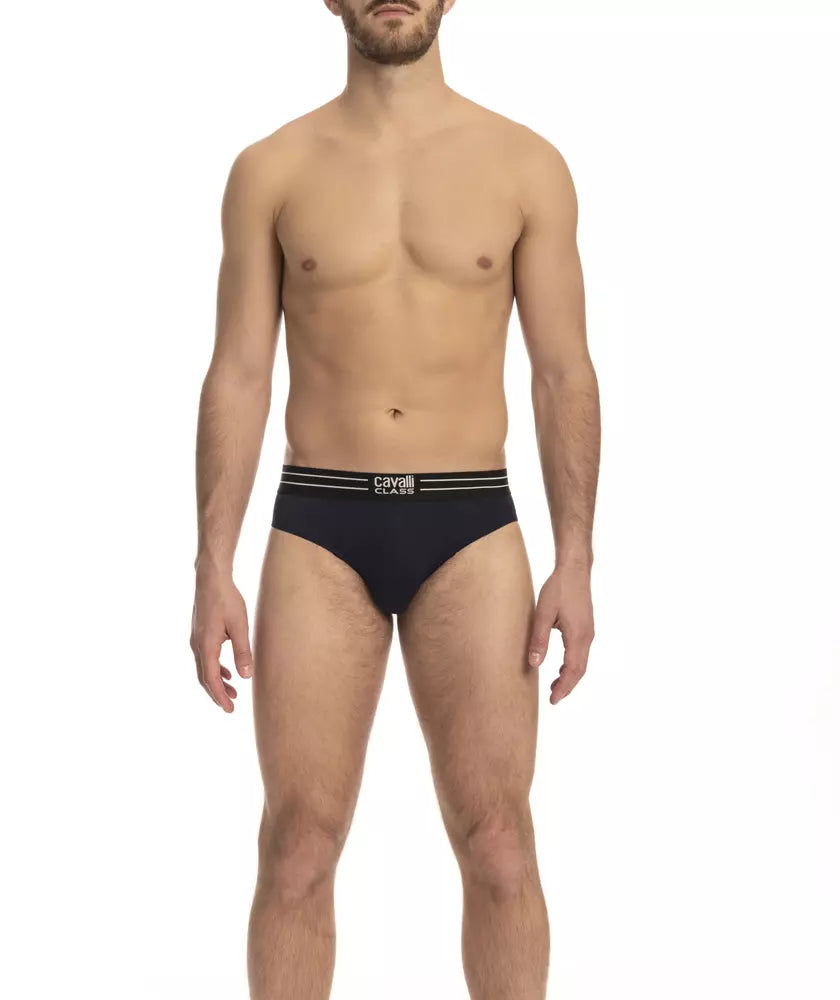 Blauer Baumwoll-Slips für Herren im 3er-Pack
